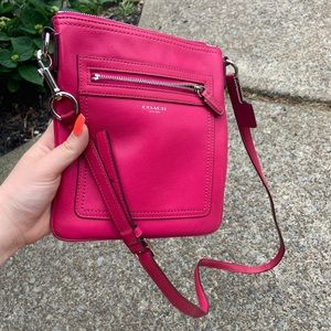 Hot pink Coach crossbody